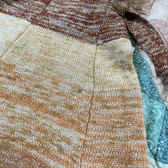 Vintage Mother Nature Joseph Ribkoff Mod Bodycon Knit Dress Womens 70s Boho - Picture 12 of 13